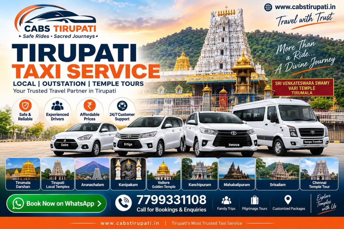 Tirupati Cab Booking – Taxi Services & Tour Packages
