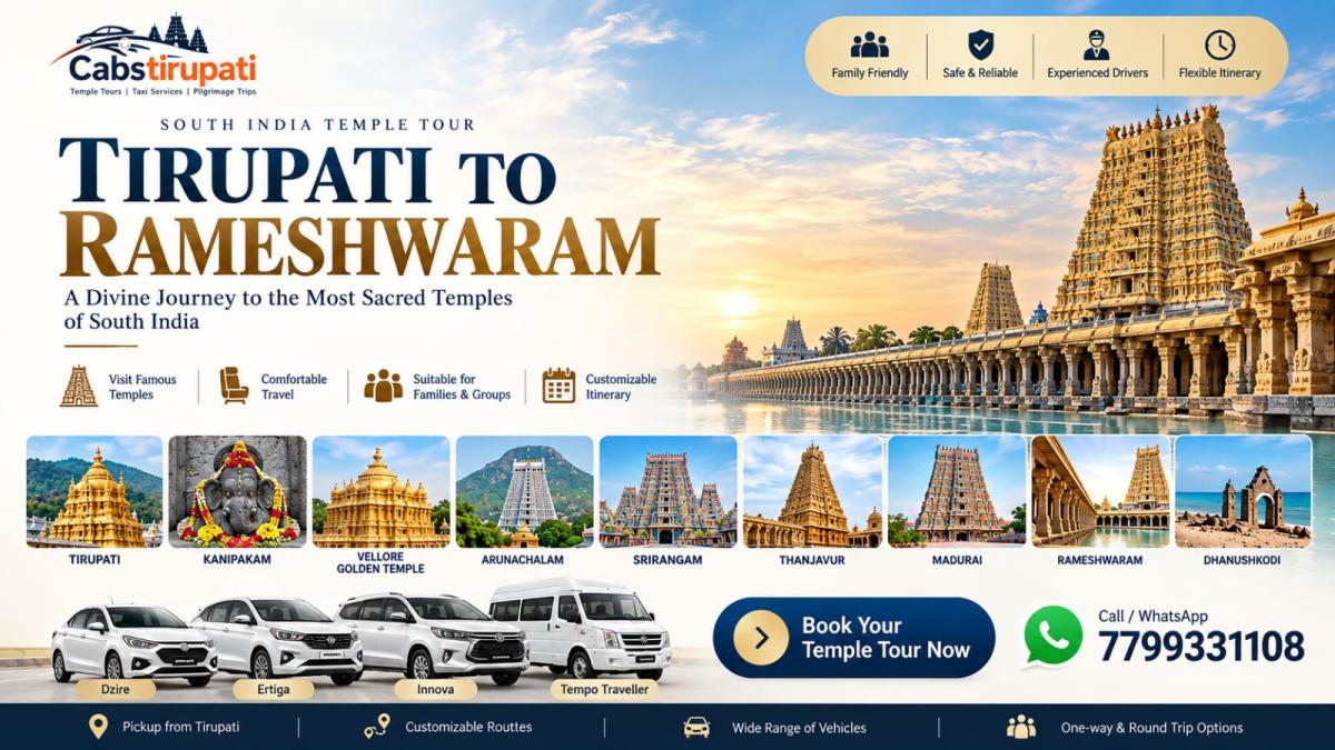 Tirupati to Rameshwaram Temple Tour – 3 Days Complete Itinerary