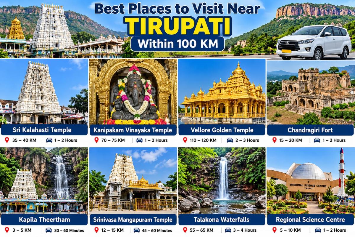Best Places to Visit Near Tirupati Within 100 KM
